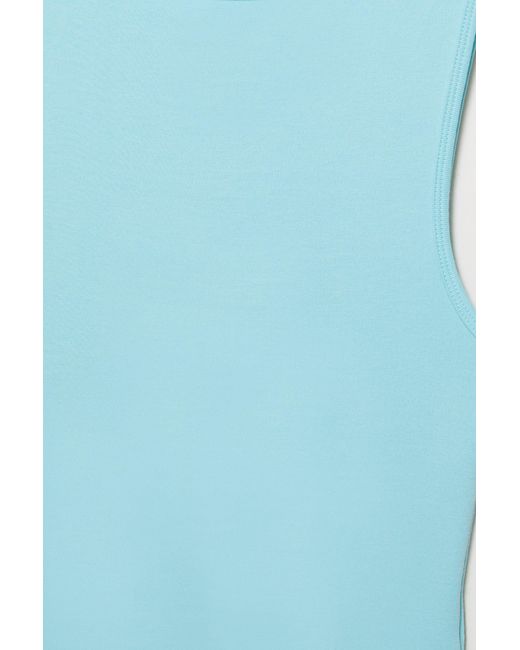Pull&Bear Tanktop Met Boothals in het Blue