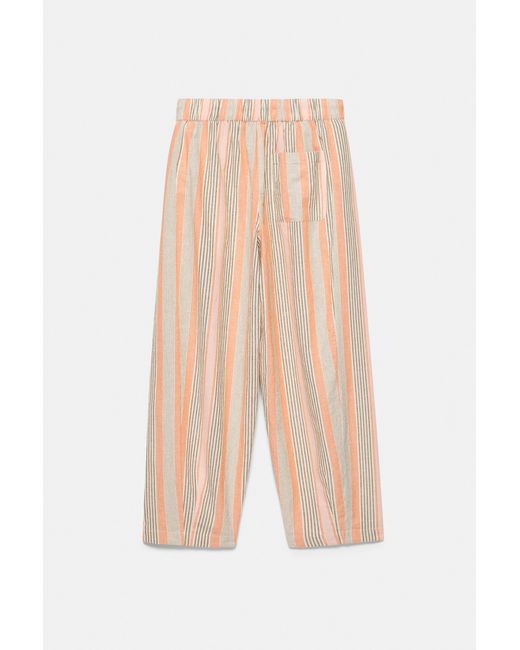 Pull&Bear Gestreepte Barrel Broek in het Multicolor