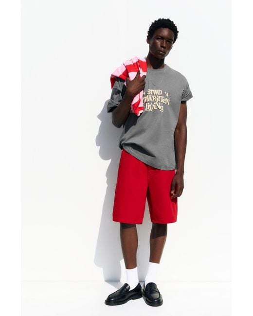 Pull&Bear Red Stwd Unwritten Living T-Shirt for men