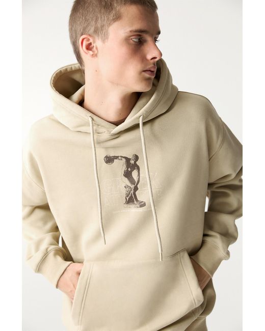 Pull&Bear Natural Discobolus Hoodie for men