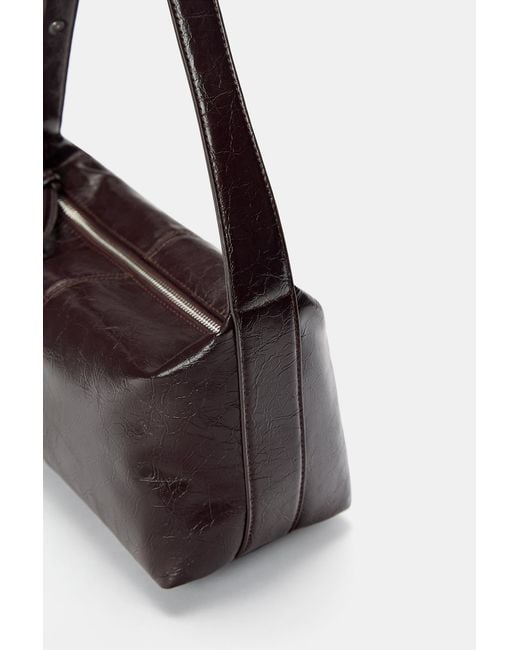 Pull&Bear Multicolor Schultertasche Mit Craquelé-Effekt