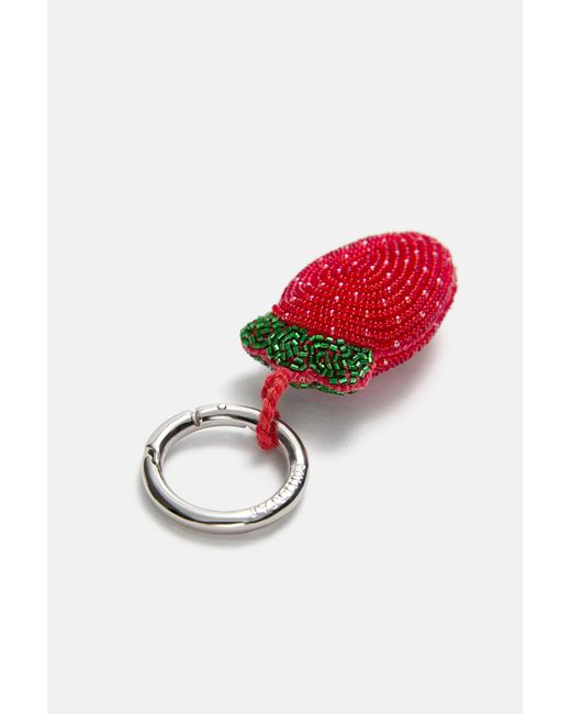 Pull&Bear Red Charm Erdbeere Mit Perlenbesatz
