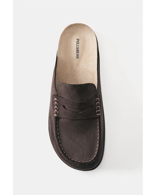 Sabots À Bride Pull&Bear pour homme en coloris Black