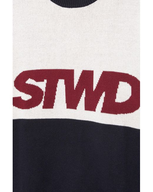 Pull À Panneaux Stwd Pull&Bear pour homme en coloris White