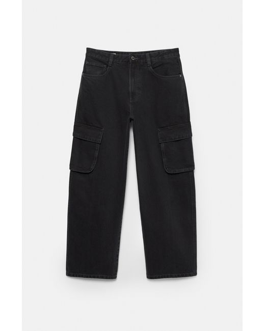 Pull&Bear Blue Baggy Cargo Jeans for men