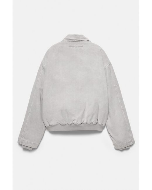 Veste À Patch Brodé Pull&Bear en coloris Gray