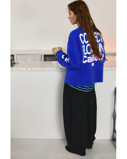 Pull&Bear Blue Star Sweatshirt