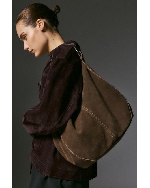 Pull&Bear Black Shopper Aus Leder Mit Ring