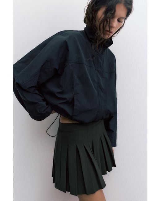 Pull&Bear Black Pleated Mini Skirt