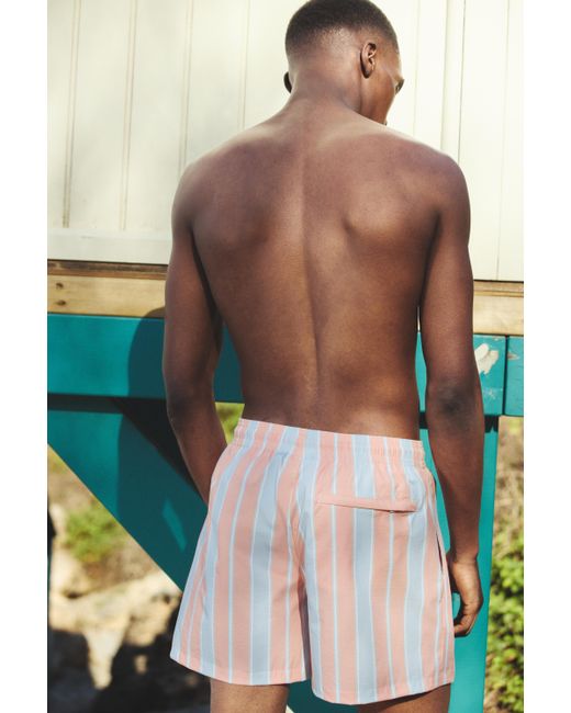 Pull&Bear Multicolor Striped Swimming Trunks for men