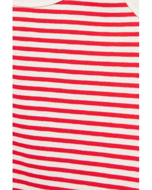 Pull&Bear Red Striped Strappy Top