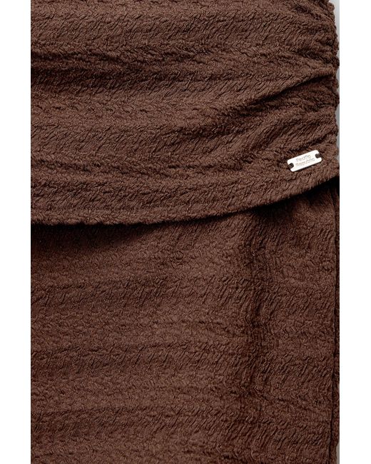 Pull&Bear Brown Rustic Shorts With Fold-Over Waist