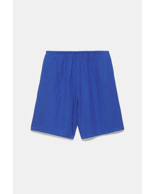 Bermuda Rustique Bleue À Rayures Pull&Bear en coloris Blue