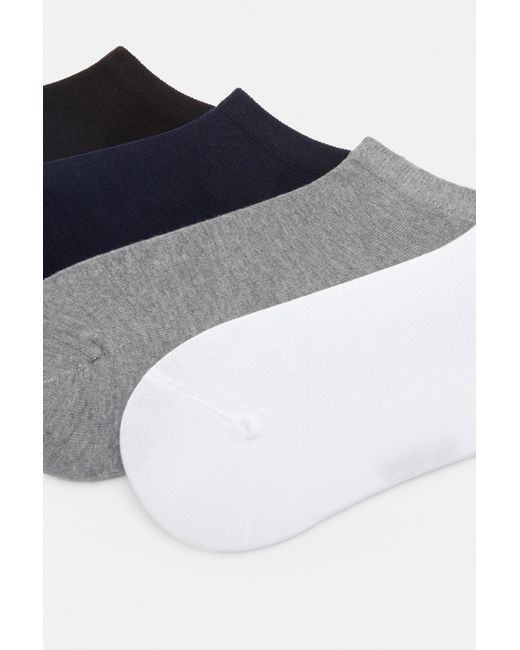 Pull&Bear 4-Pack Basic Korte Sokken in het Black voor heren