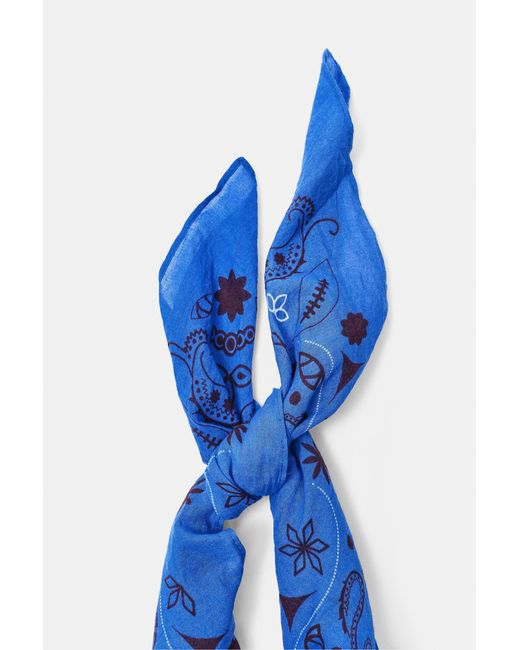 Pull&Bear Blauwe Bandana Met Print in het Blue