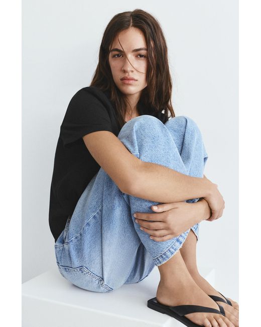 Pull&Bear Black Short Sleeve T-Shirt 100% Cotton