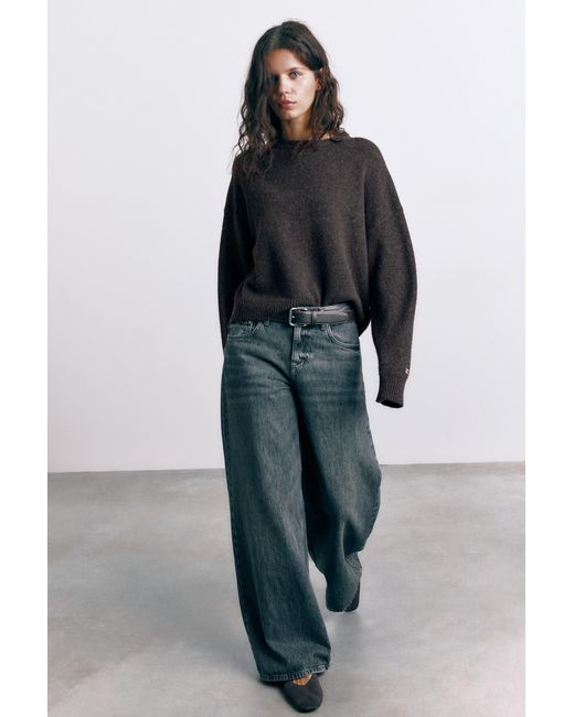 Pull&Bear Black Basic Knit Sweater