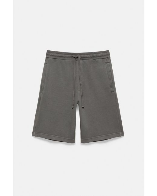 Bermuda Jogger Piqué Pull&Bear pour homme en coloris Gray