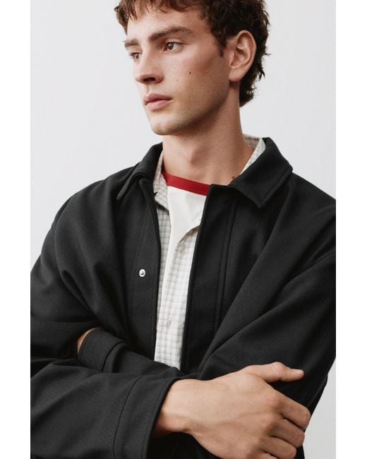 Pull&Bear Black Trucker Jacket for men