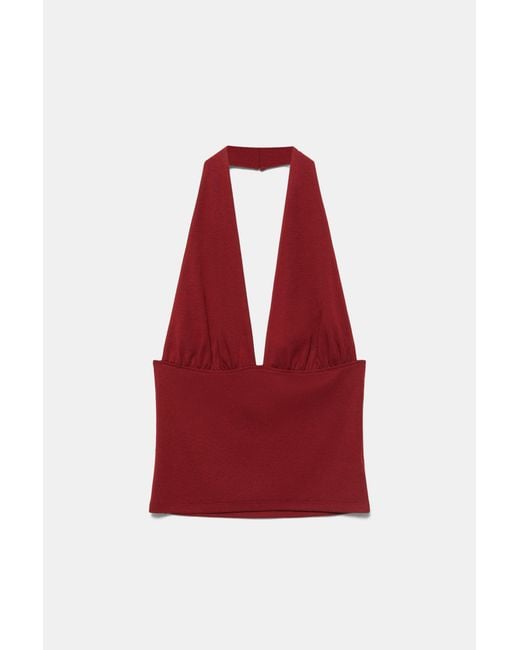 Pull&Bear White Halter Top