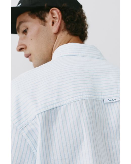 Pull&Bear Gray Striped Short Sleeve Shirt for men