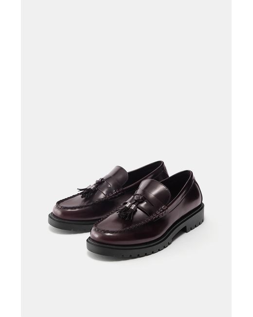 Pull&Bear White Tassel Loafers for men