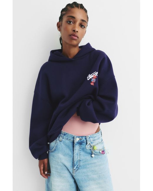 Pull&Bear Blue Stwd Caramel Hoodie
