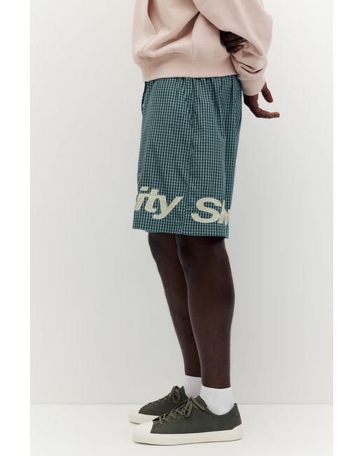 Pull&Bear Multicolor Checked Bermuda Shorts With Graphic for men