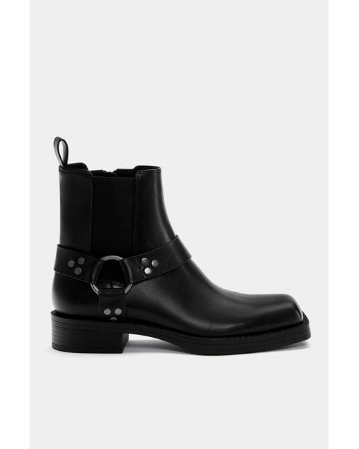 Pull&Bear Black Chelsea Biker Boots