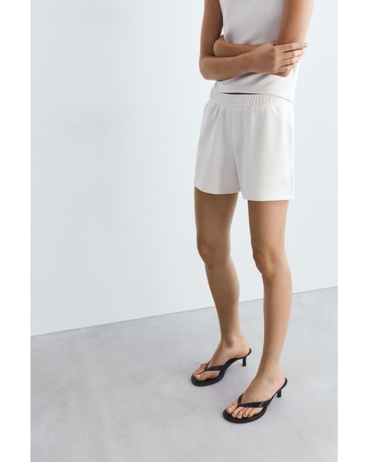 Pull&Bear Sportieve Short Met Zachte Touch in het White