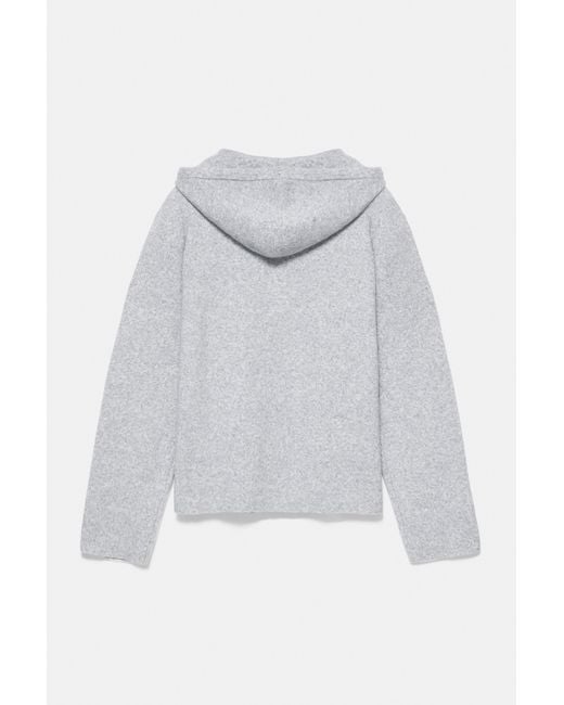 Pull À Capuche Et Boutons Pull&Bear en coloris Gray