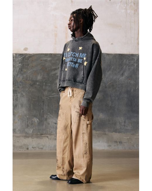 Pull&Bear Gray Double-Leg Stwd Trousers for men
