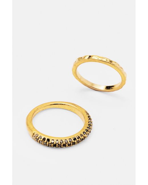 Set 4 Anelli Boho di Pull&Bear in Metallic
