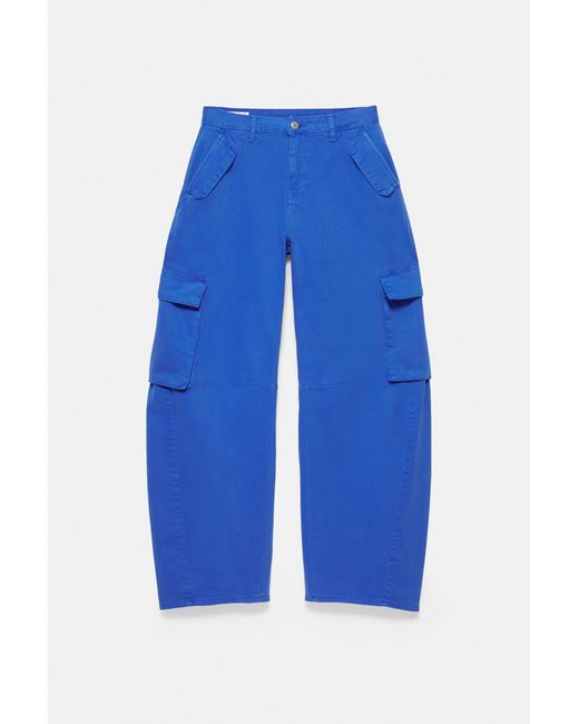Pantalon Cargo Balloon Pull&Bear en coloris Blue