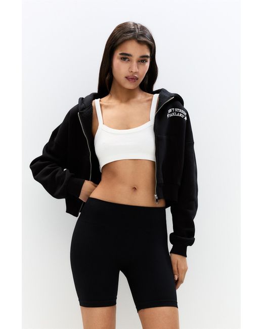 Pull&Bear White Seamless Ribbed Cycling Shorts