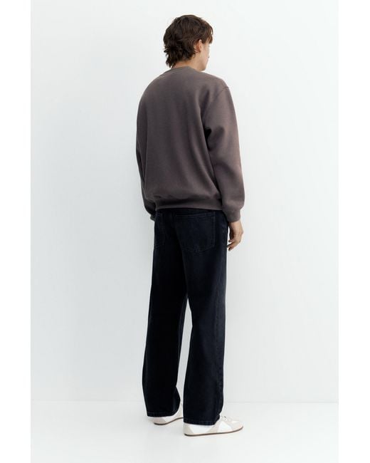 Pull&Bear Gray Relaxed Fit Sweatshirt for men
