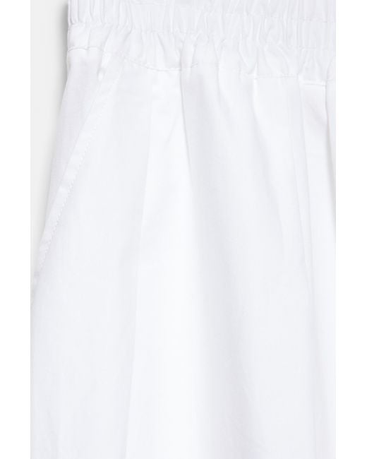 Pull&Bear White Long Poplin Skirt