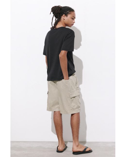 Pull&Bear Gray Ripstop Cargo Bermuda Shorts for men