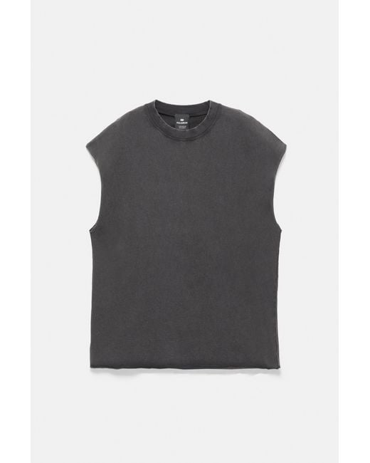 Pull&Bear Singlet Met Acid Wash in het Gray voor heren