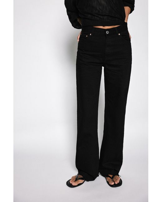 Pull&Bear Blue High-Waist Wide-Leg Jeans