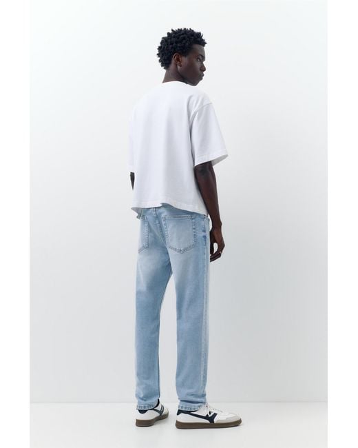 Pull&Bear Blue Slim Fit Jeans for men