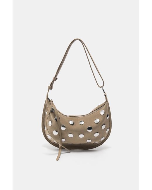 Pull&Bear Blue Studded Shoulder Bag