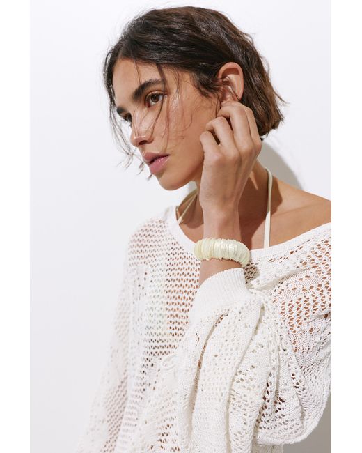 Bracelet Effet Nacre Pull&Bear en coloris White