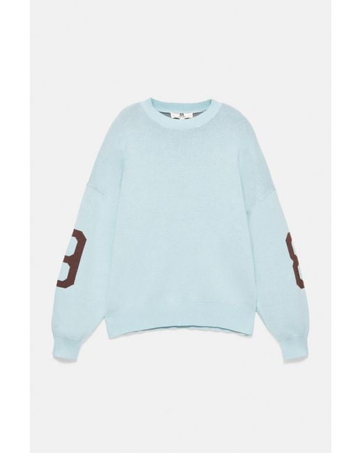 Pull&Bear Multicolor Oversize-Pullover Mit Nummer