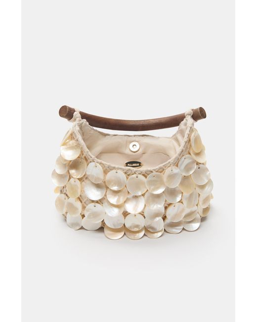 Pull&Bear Blue Beaded Handbag