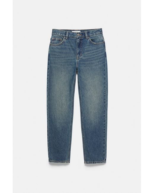 Pull&Bear Blue High-Waist Mom Jeans