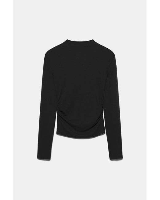 Pull&Bear Black High Neck Top
