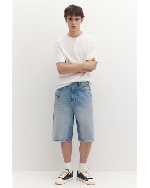 Pull&Bear Multicolor Skater Denim Bermuda Shorts for men
