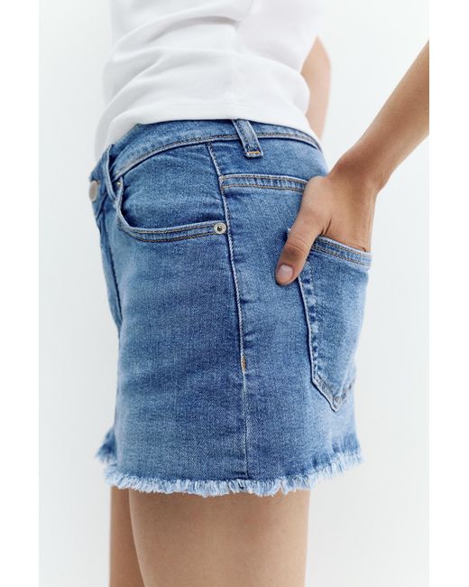 Pull&Bear Blue Denim Skort