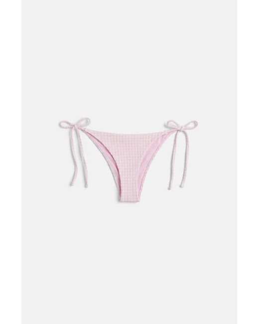 Pull&Bear Pink Gingham Bikini Bottoms